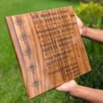Premium Square Teak Wood Name Plate | Custom Office, Flat, or House Name Sign - Image 3