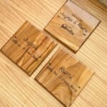 Premium Square Teak Wood Name Plate | Custom Office, Flat, or House Name Sign - Image 2