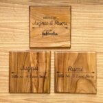 Premium Square Teak Wood Name Plate | Custom Office, Flat, or House Name Sign - Image 4