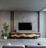 Farmhouse TV Console – Handmade Rustic Solid Wood TV Cabinet, Custom Antique Stand - Image 2
