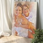 Gift For Mom Watercolor Portrait Custom Wall Art - Image 5