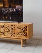 Rustic Solid Wood TV Cabinet – Handmade Farmhouse TV Stand, Antique Console, Custom Unique Furniture - Image 3