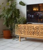 Rustic Solid Wood TV Cabinet – Handmade Farmhouse TV Stand, Antique Console, Custom Unique Furniture - Image 4